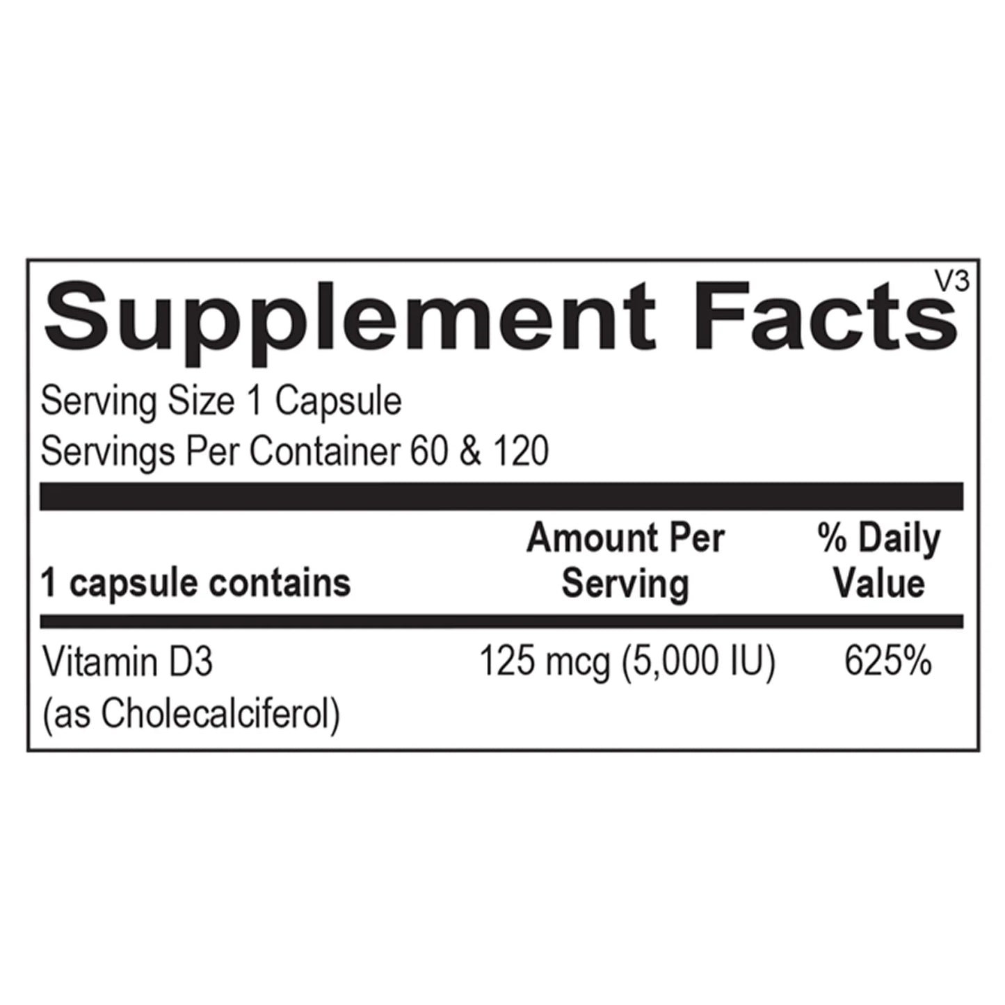 Vitamin D3 5,000 IU